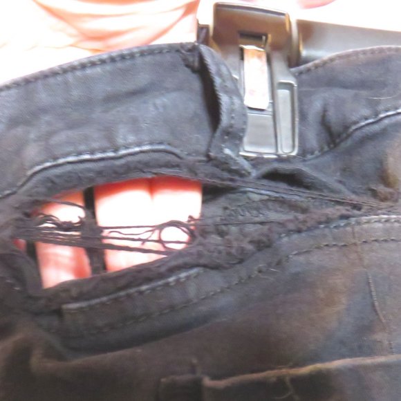 [ripped] Skinny Gothic Peekaboo eyelet pants Tripp NYC size 15 - Picture 4 of 16